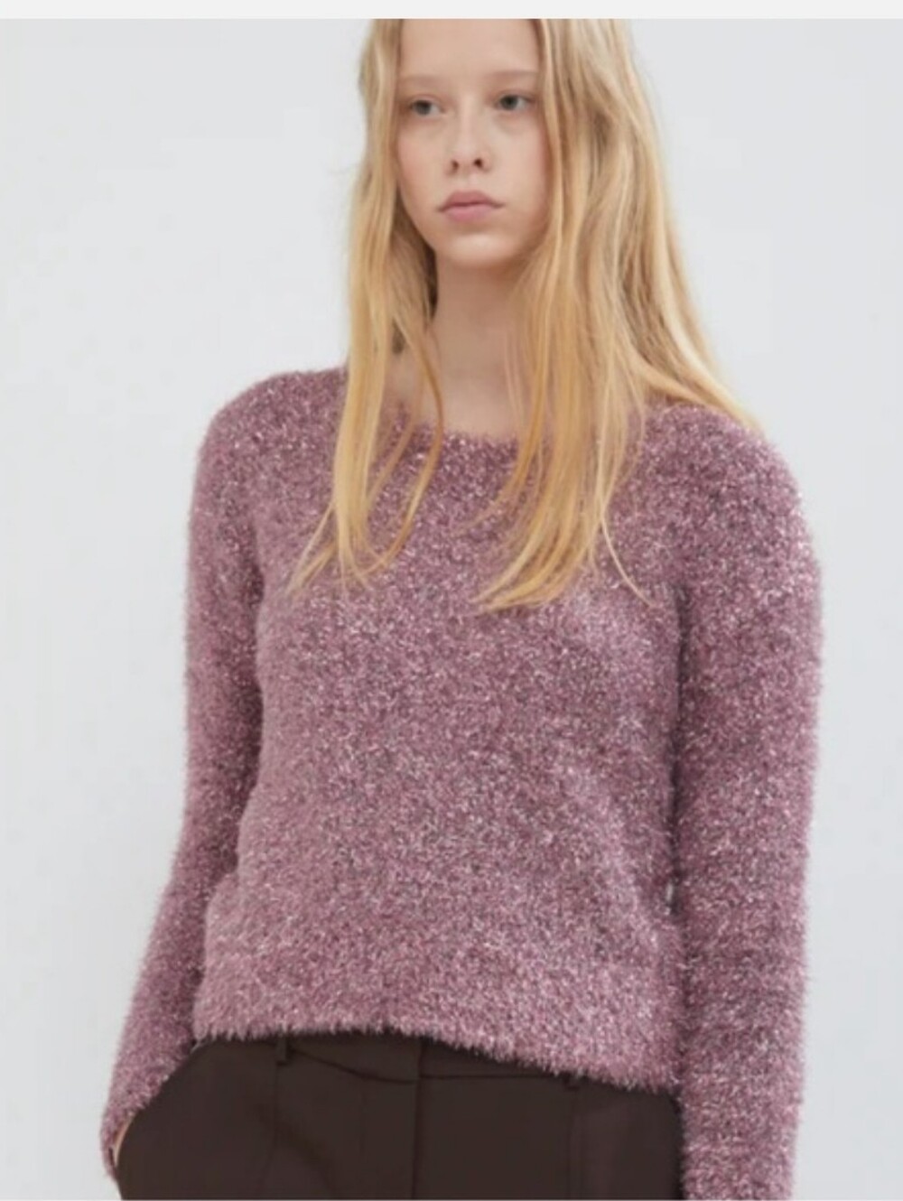 Sies Marjan Courtney Cropped Lurex Sweater Size Medium